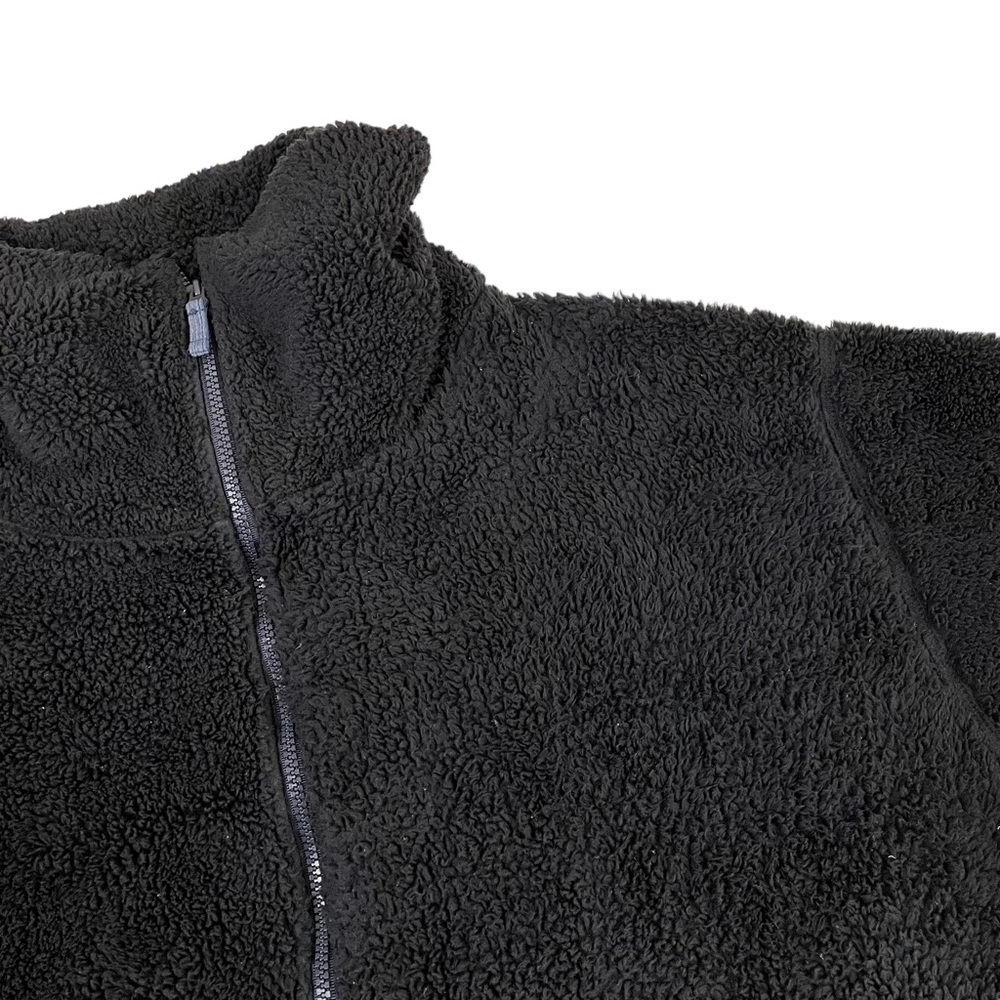 Free‎ People Dazed Hi Neck Zip Sherpa Jacket Black Large - Picture 10 of 16